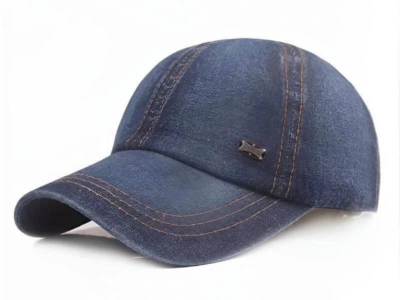 Denim Jeans Fabric Cap For Everyday Casual Wear