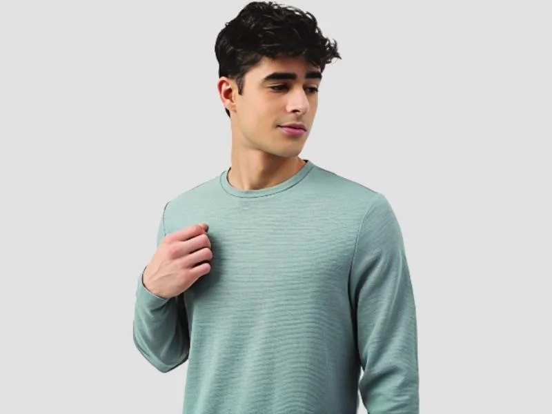Men’s Melange Full Sleeve T-Shirt Cotton Casual Wear Apparel