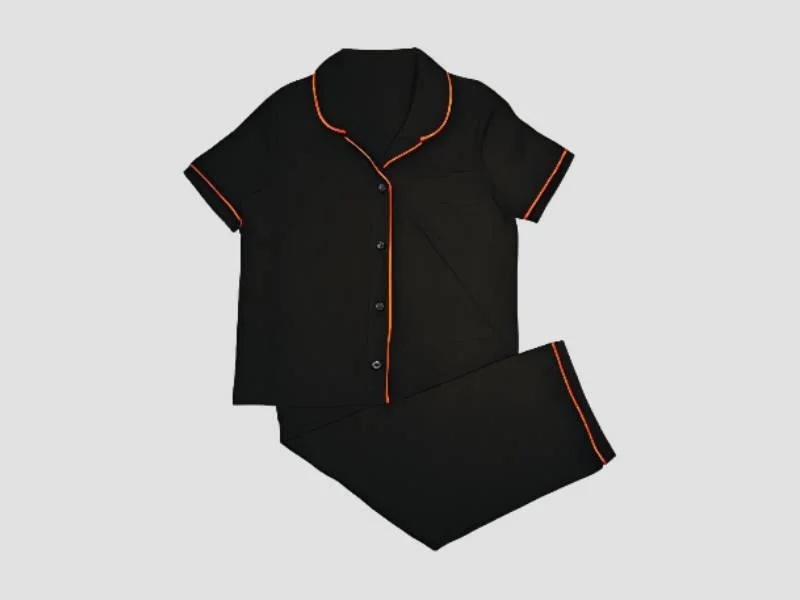 Women Cotton Night Suit Comfortable Pyjama Set Black