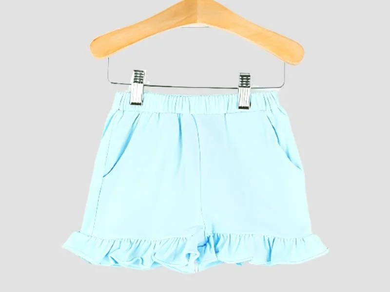 Women’s Blue Cotton Shorts for Casual Wear and Sports Use