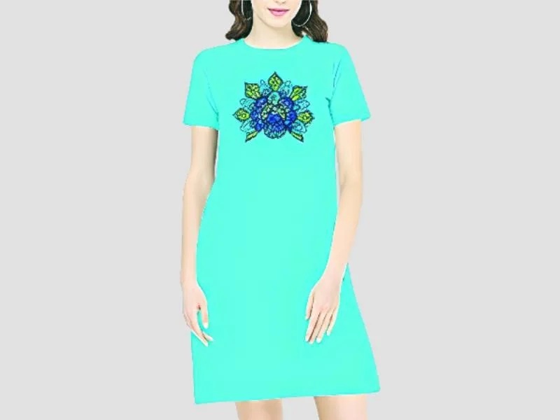 Women’s Blue Long Top for Casual Wear and Daily Use