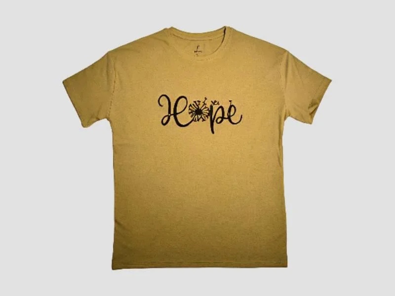 Women Cotton Crew Neck Printed T Shirt Casual Half Sleeve Brown