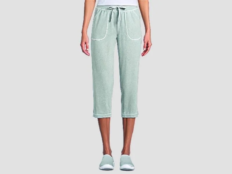 Women’s Melange Capri Pants 88/12 Blend for Casual Wear