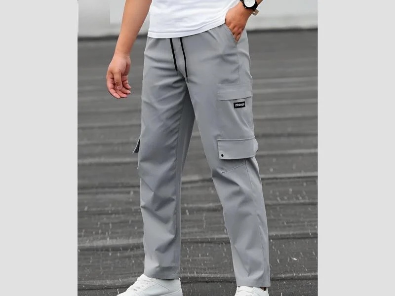 Woven Drawstring Elastic Waist Pants For Comfort Daily Wear