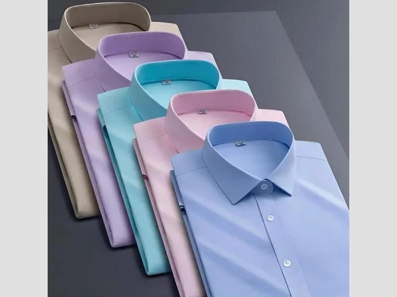 Woven Formal Button-Up Shirt For Professional Business Wear