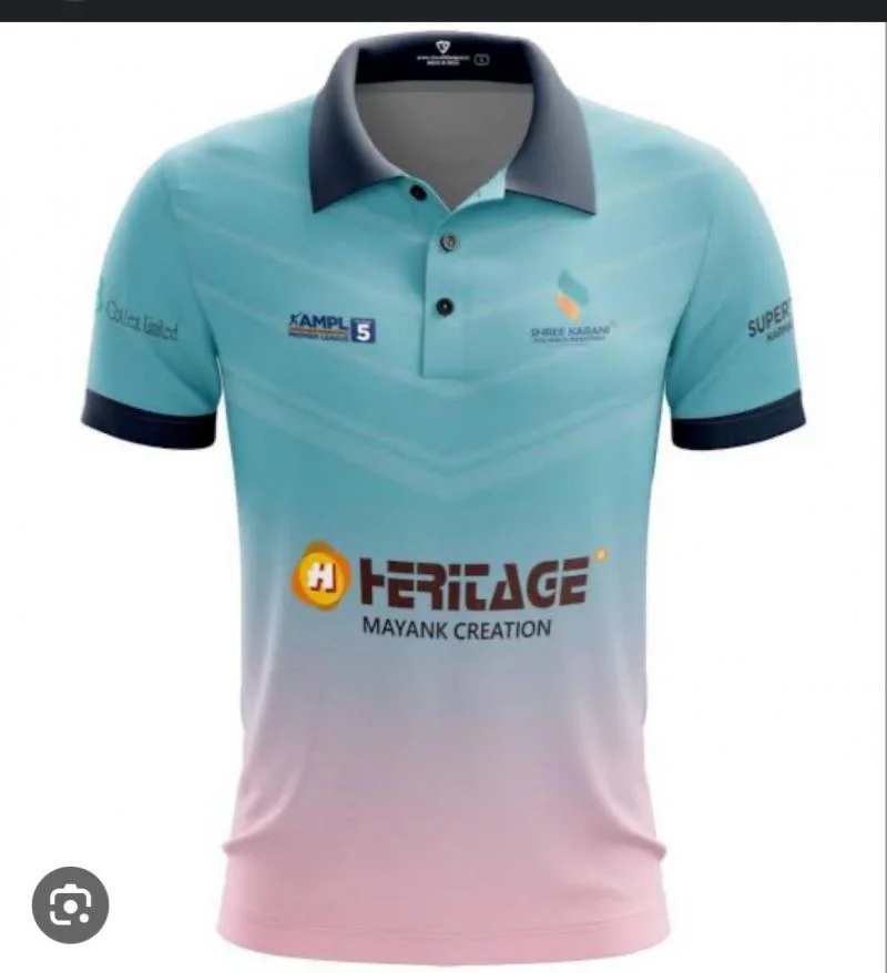 Custom Sportswear Jersey Polyester Fabric for Cricket and Team Use