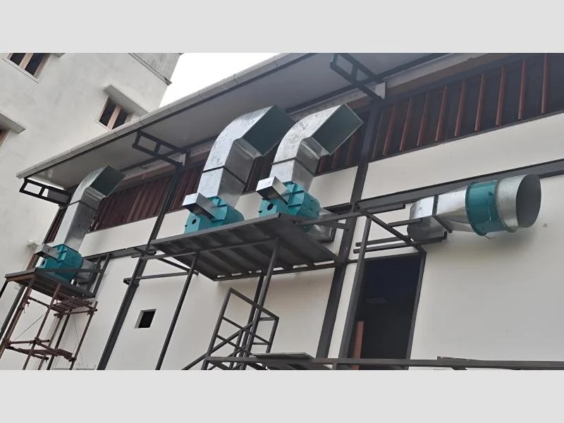 Exhaust Blower and Axial Fan Unit with Mounting Stand