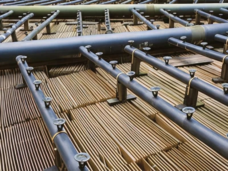 Chemical Treated Wooden Fills Cooling Tower Uniform Water Distribution