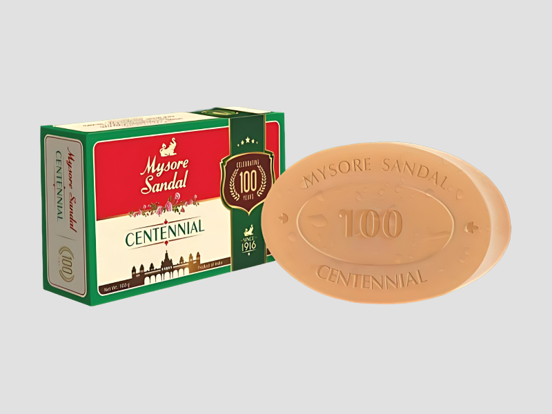 Centennial Edition Mysore Sandal Soap 100 Gram With Sandalwood Oil