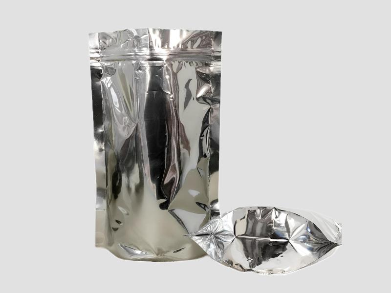Both Side Silver Ziplock Stand-Up Pouch For Packaging