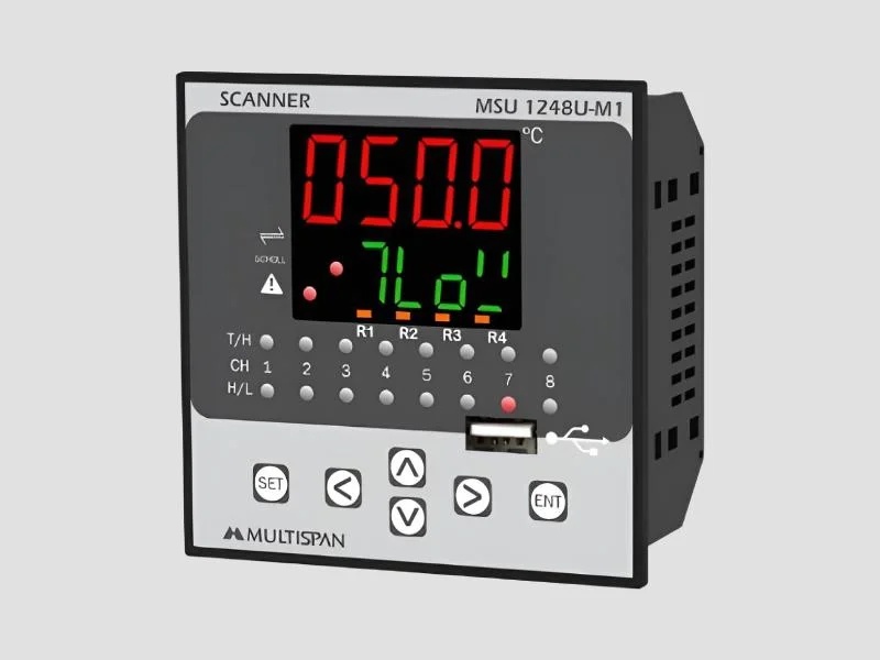 8 Channel Temperature Scanner Controller