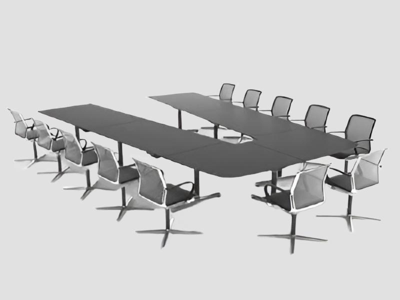Conference Table For Meeting Room Use With Chairs 