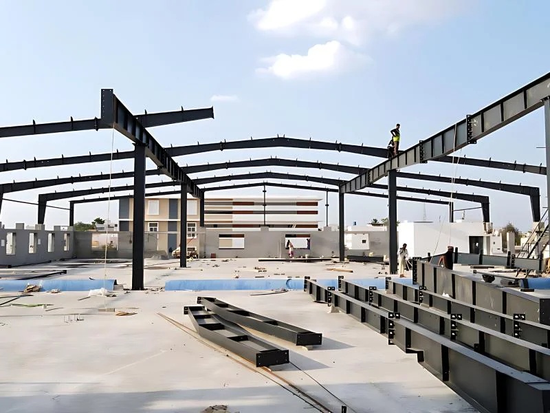 Internal Structural Steel Frame Assembly For Rooftop Buildings
