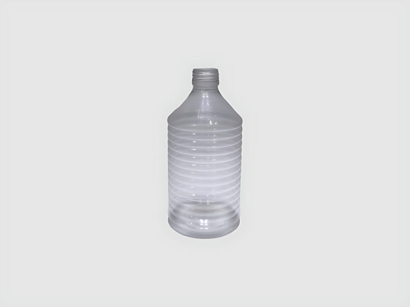 Slim Ribbed Bottle 450ml Clear For Beverage Use