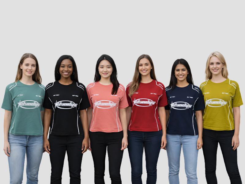 Women Athletic Inspired Cotton T-Shirt For Sporty Outings Mia Signora