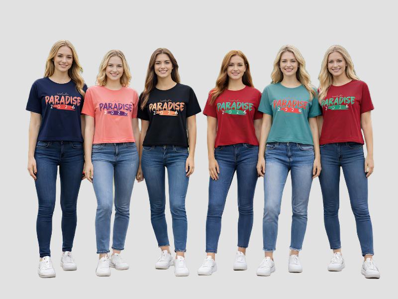 Women Island Tropical Graphic Cotton T-Shirt For Holiday Style Mia Signora