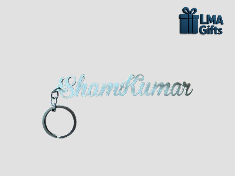 Custom Laser Cut Name Keyring In Stainless Steel