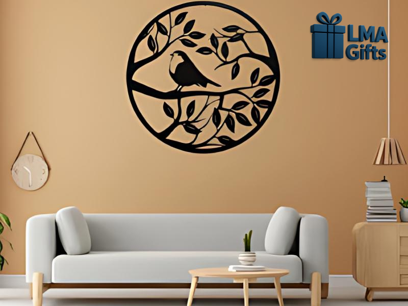 Laser Cut Metal Bird Wall Art Panel For Interior Spaces