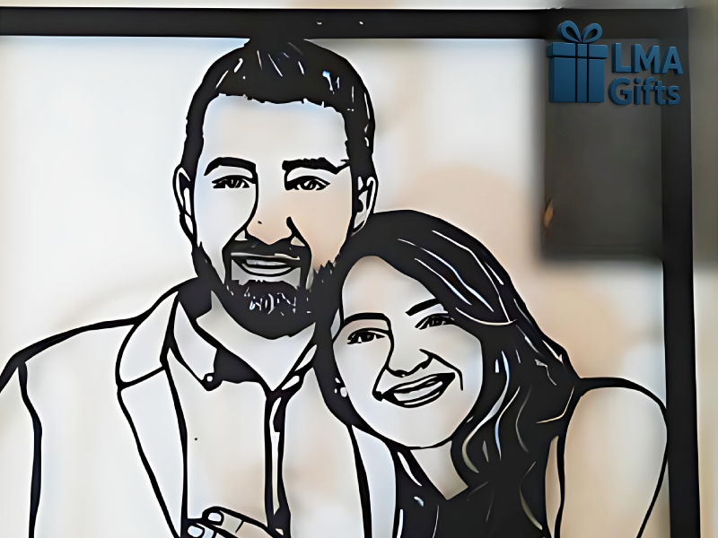 Personalized Metal Portrait Artwork for Home Decor And Gifts