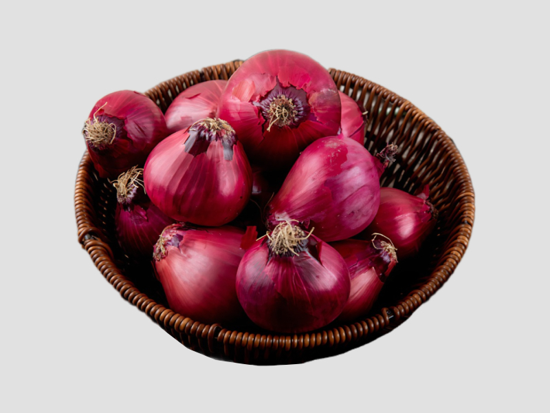 Red Onion for traditional Sambar, Rasam, and Kara Kuzhambu.  Crushed or finely chopped for authentic South Indian me