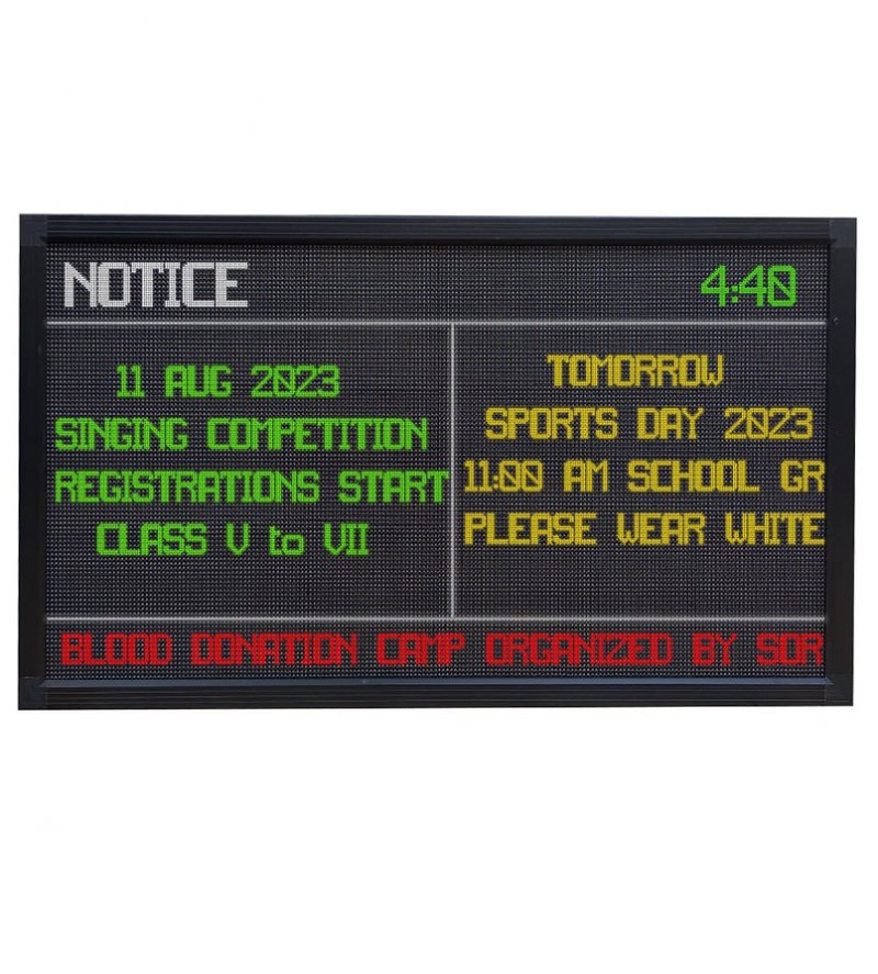 P4 Digital Notice Board for School College Office Factory