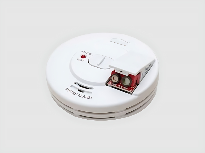 Battery Operated Smoke Detector Optical Sensor Fire Safety
