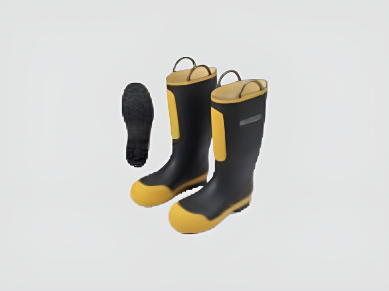 Fireman Safety Boots with Heat Resistant Sole for Firefighting Use