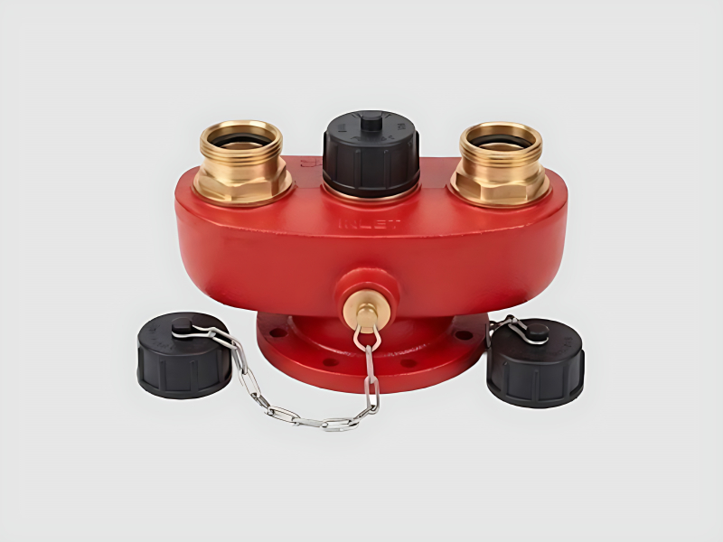 Three Way Fire Brigade Inlet 63 mm Gunmetal Fire Fighting