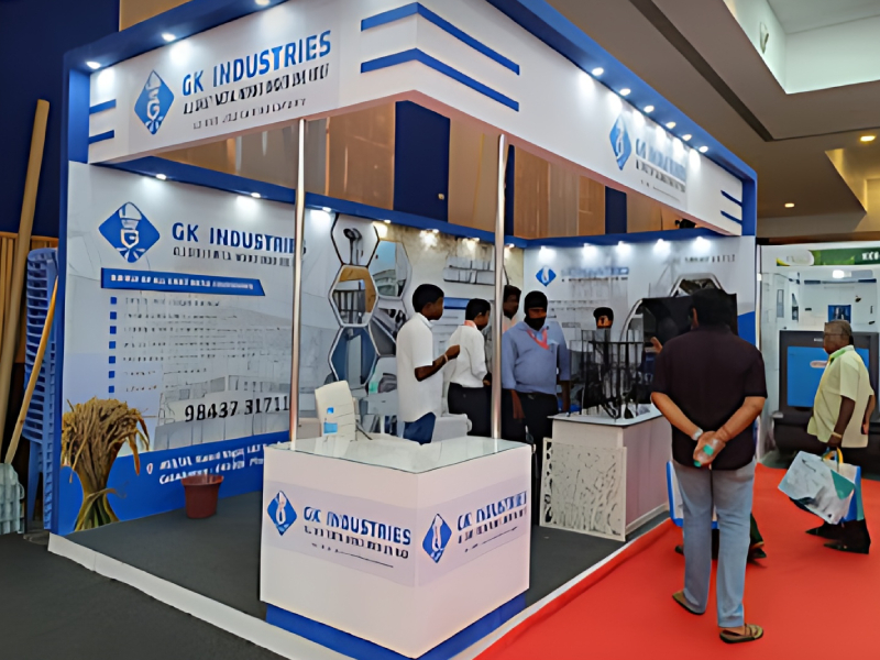 Custom Exhibition Booth Design And Branding Service For Industrial Solutions GK Industries