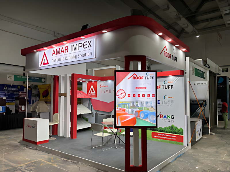 Custom Trade Show Stall Design And Branding Service For Roofing Solutions Amar Impex