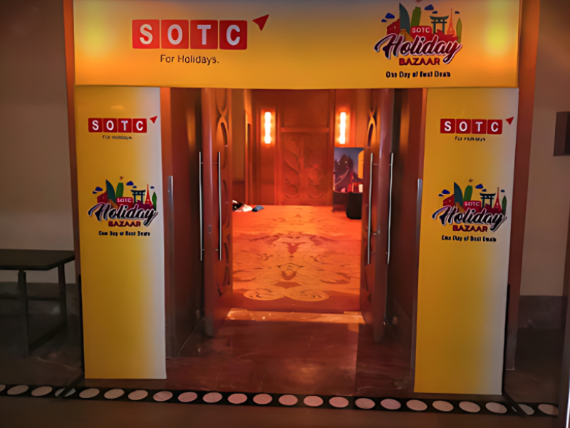 Event Entrance Gate Design And Fabrication Service For Travel Exhibition SOTC