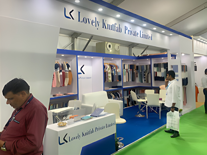 Exhibition Booth Setup And Textile Display Service For Apparel Industry Lovely Knitfab