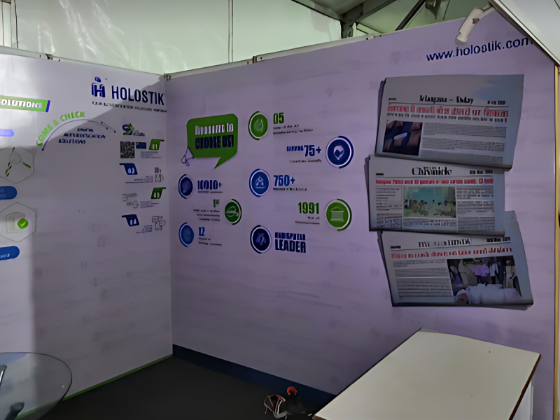 Exhibition Stall Design And Security Printing Display Service For Packaging Solutions Holostik