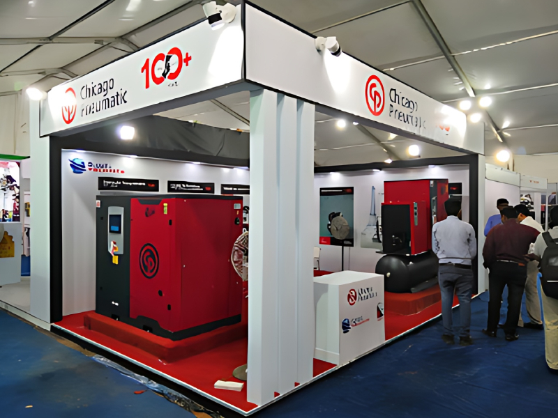Industrial Machinery Exhibition Booth With Integrated Heavy Duty Lights For Trade Shows