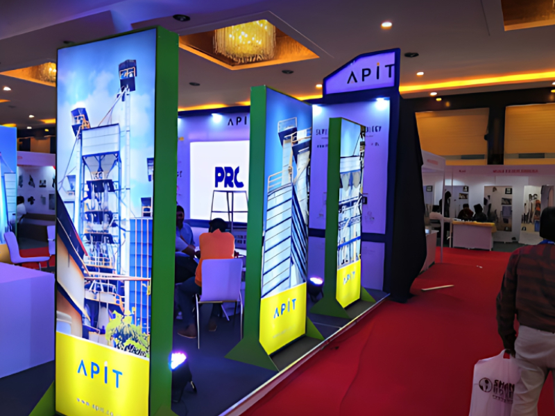 Trade Show Booth Design And LED Display Integration Service For Automation Systems APIT