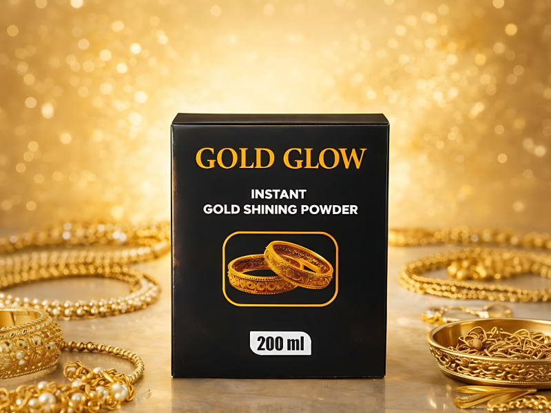 Gold Glow Instant Shine Powder 200ml â€“ Swastik Gold