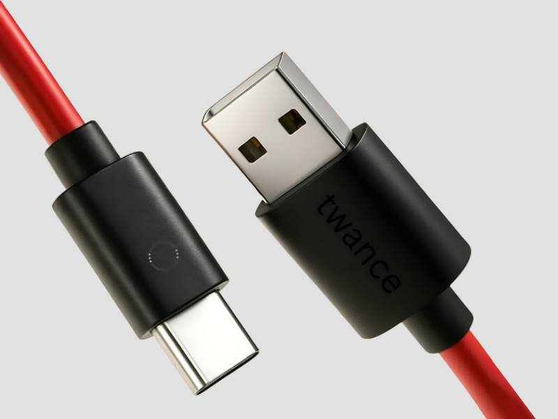 1 Meter Type C To USB, 3.1A Fast Charging And 480 Mbps Data Transfer Cable, Red Color Less