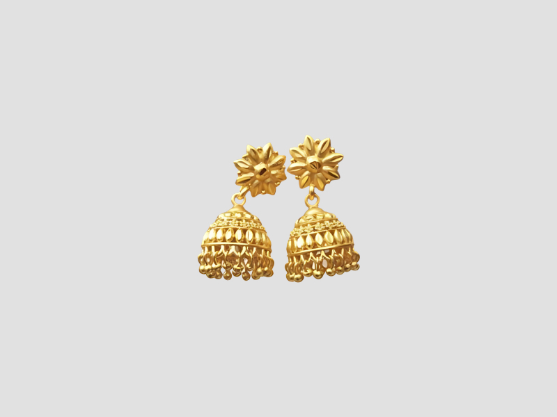 Jimikki Royal Dome Earrings For Traditional Bridal Sets 92659