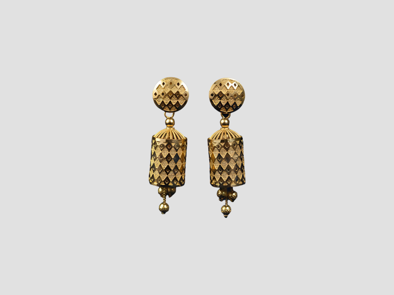 Jimikki Statement Gold Look Earrings For Wedding Guests 81559