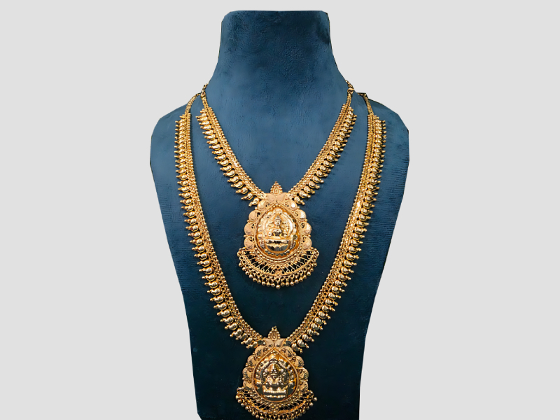 Lakshmi Dollar Haram Necklace For Traditional Wedding Styling