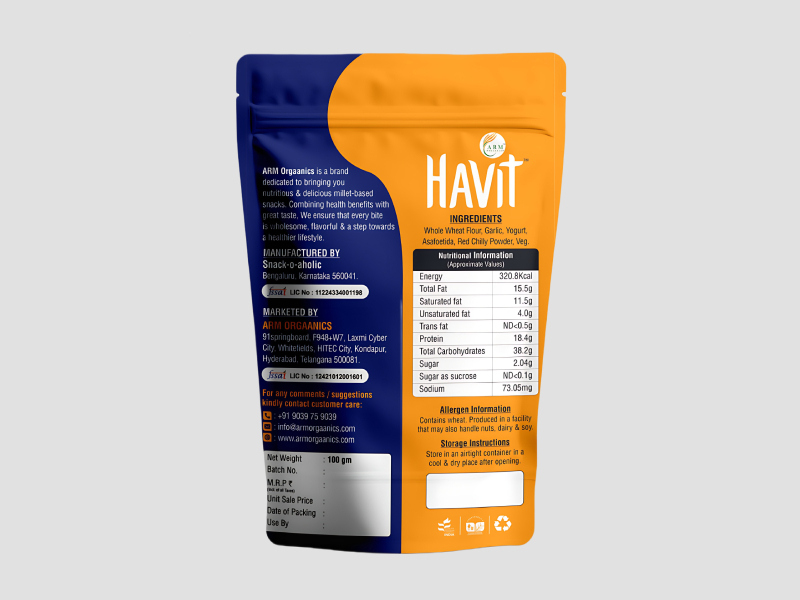 Chilli Garlic Snack Mix Spicy Flavor For Evening Snacking ARM Orgaanics
