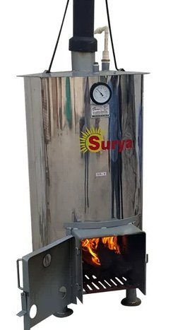 Surya Wood Fire Water Heater 300 L Mild Steel