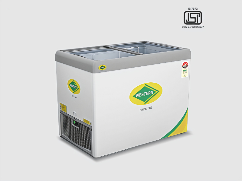 Glass Top Deep Freezer F350GL25 For Commercial Display Storage
