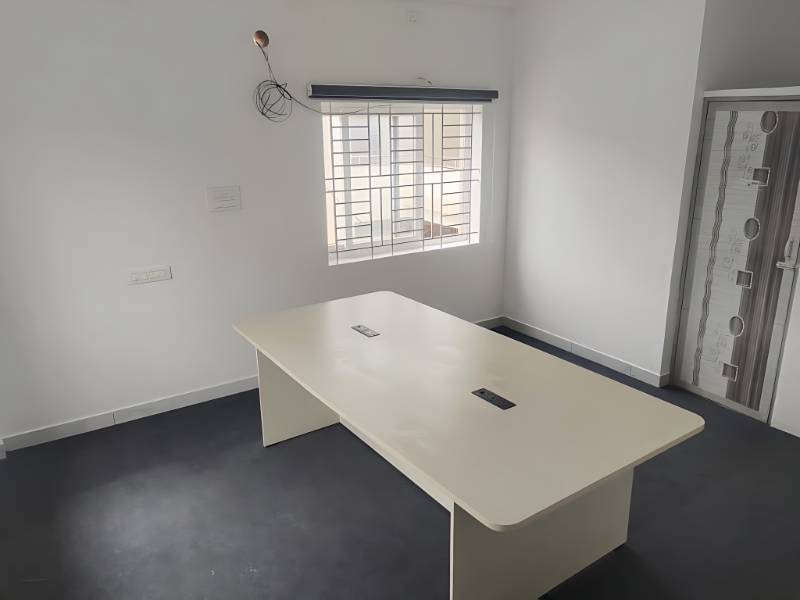 Executive Conference Table With Integrated Power Modules And Minimal Design