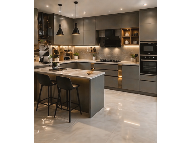 Grey Contemporary Kitchen Designs
