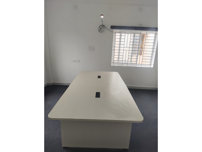 Minimalist Office Meeting Table With Dual Power Access Ports