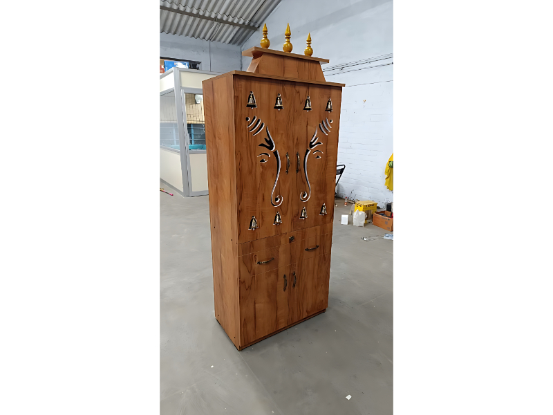 Pooja Temple Storage With Door For Home Temple And Sacred Storage