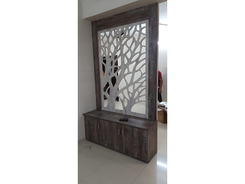 Modern Wooden Podium Stand With Dual Tone Finish For Conference And Presentation