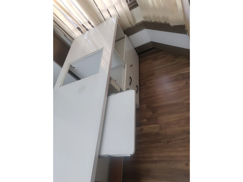 Multi Shelf Storage Cabinet With Drawer Units And Dual Door Access For Home Use