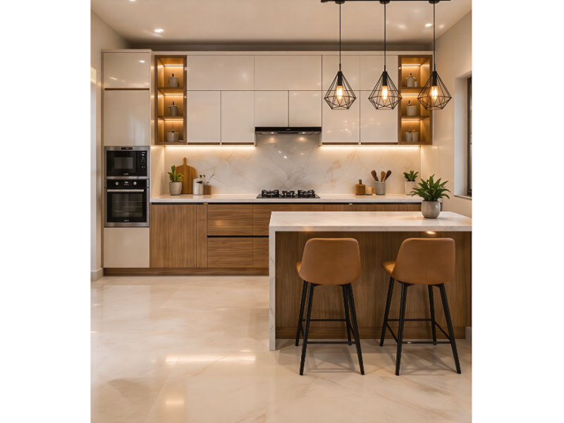 Wood And White Kitchen Designs